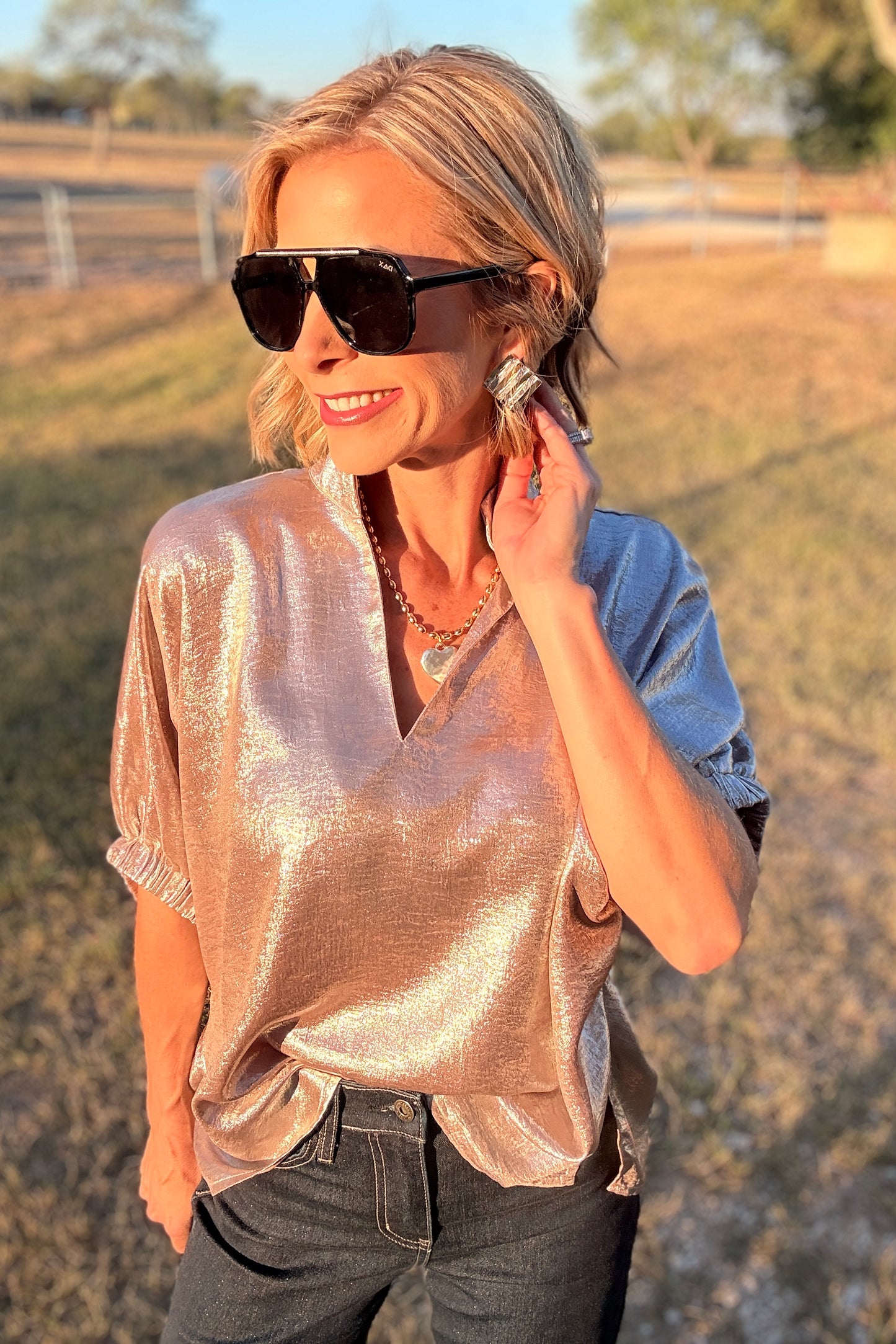 The Champagne Glow Top