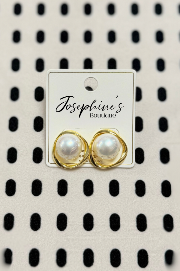 14K Classic Pearl Twist Studs