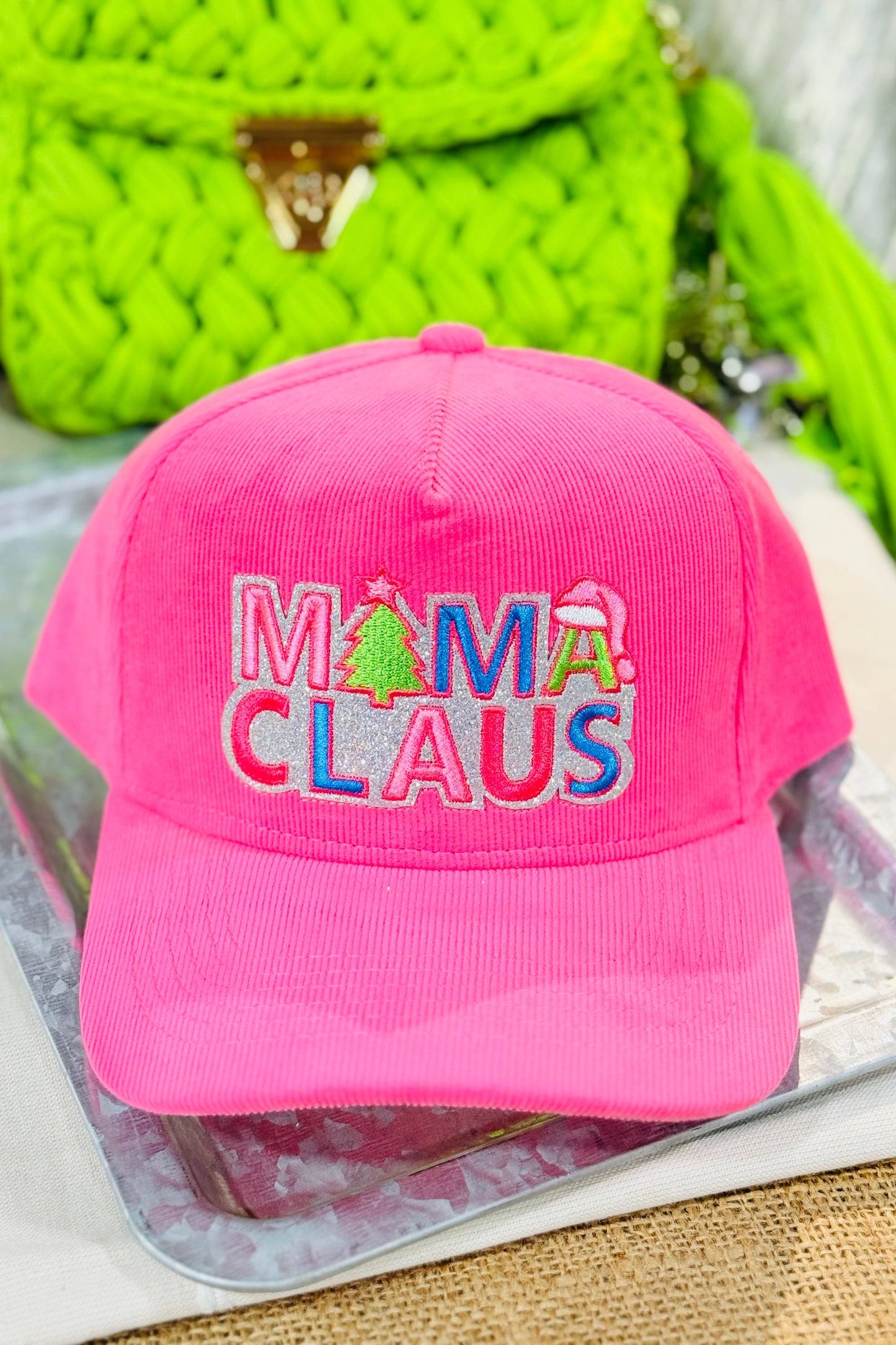 Mama Claus Hot Pink Trucker Hat
