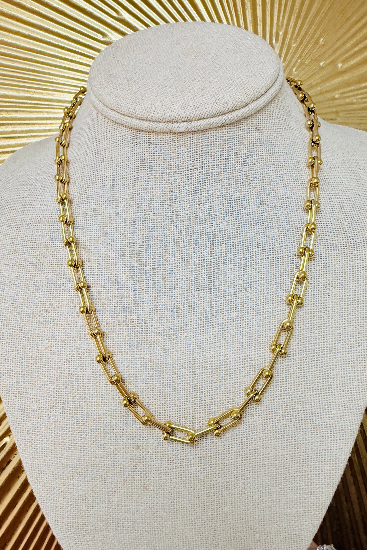 The Luxe Gold Ball Station Necklace