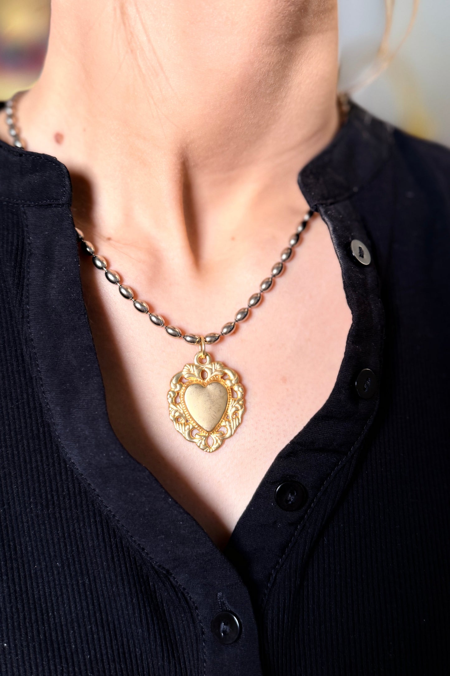 Heart of Gold Locket Necklace