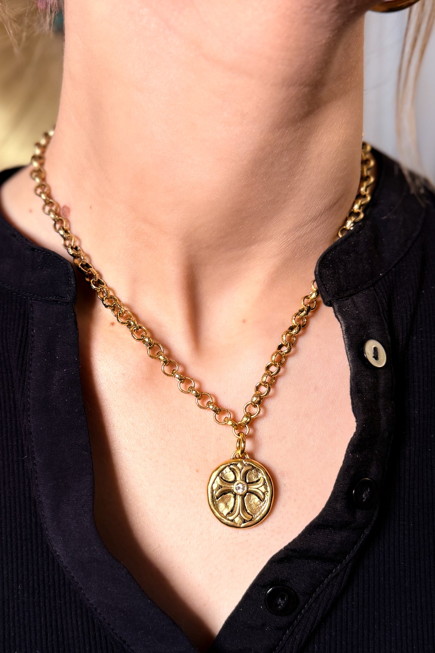 The Heritage Cross Medallion Necklace