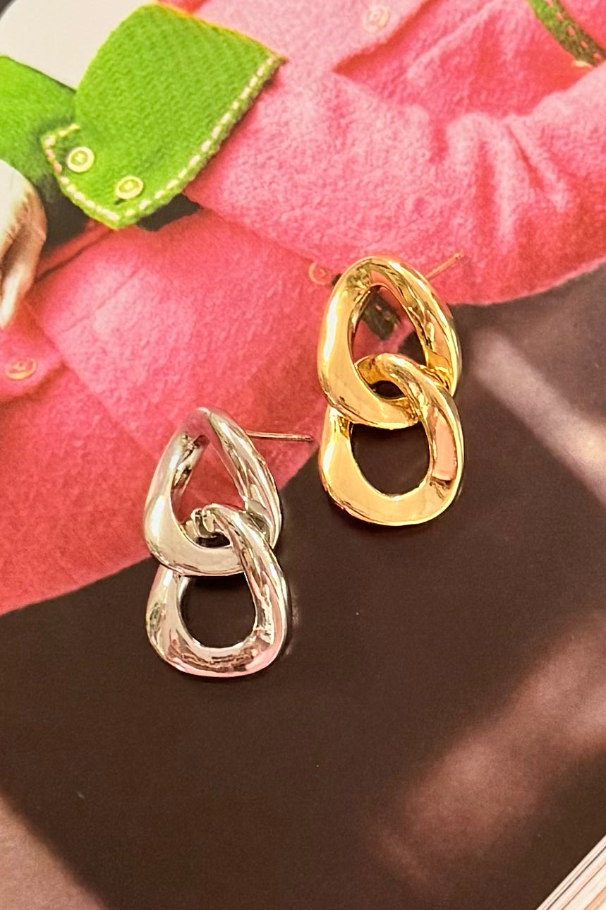 14K Dipped Link Earring