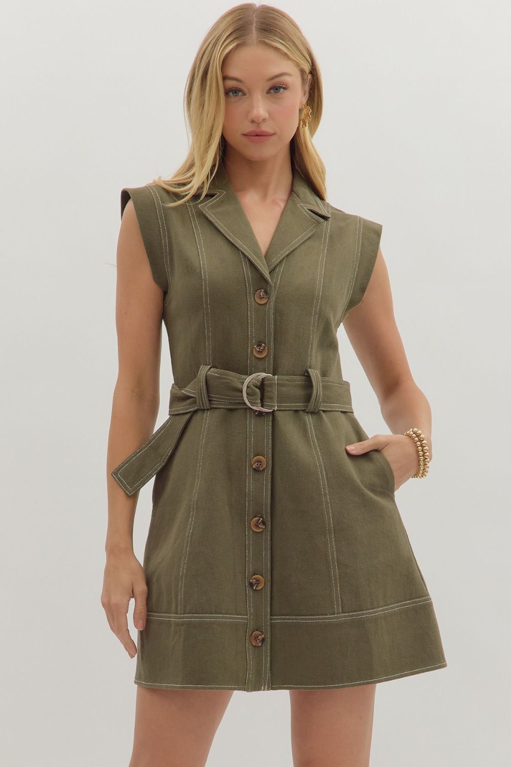 The Ollie Belted Mini Dress