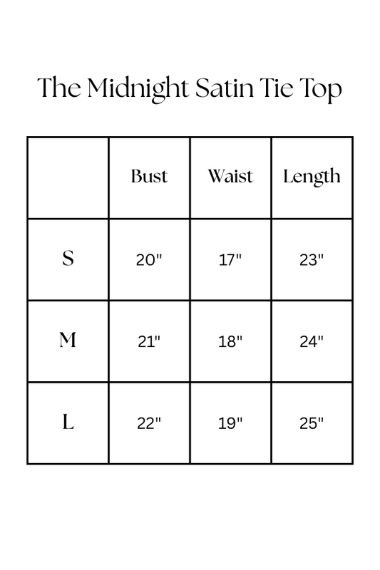 The Midnight Satin Tie Top
