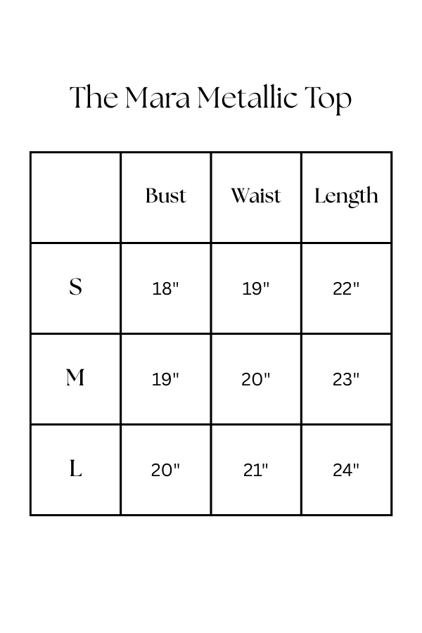 The Mara Metallic Top