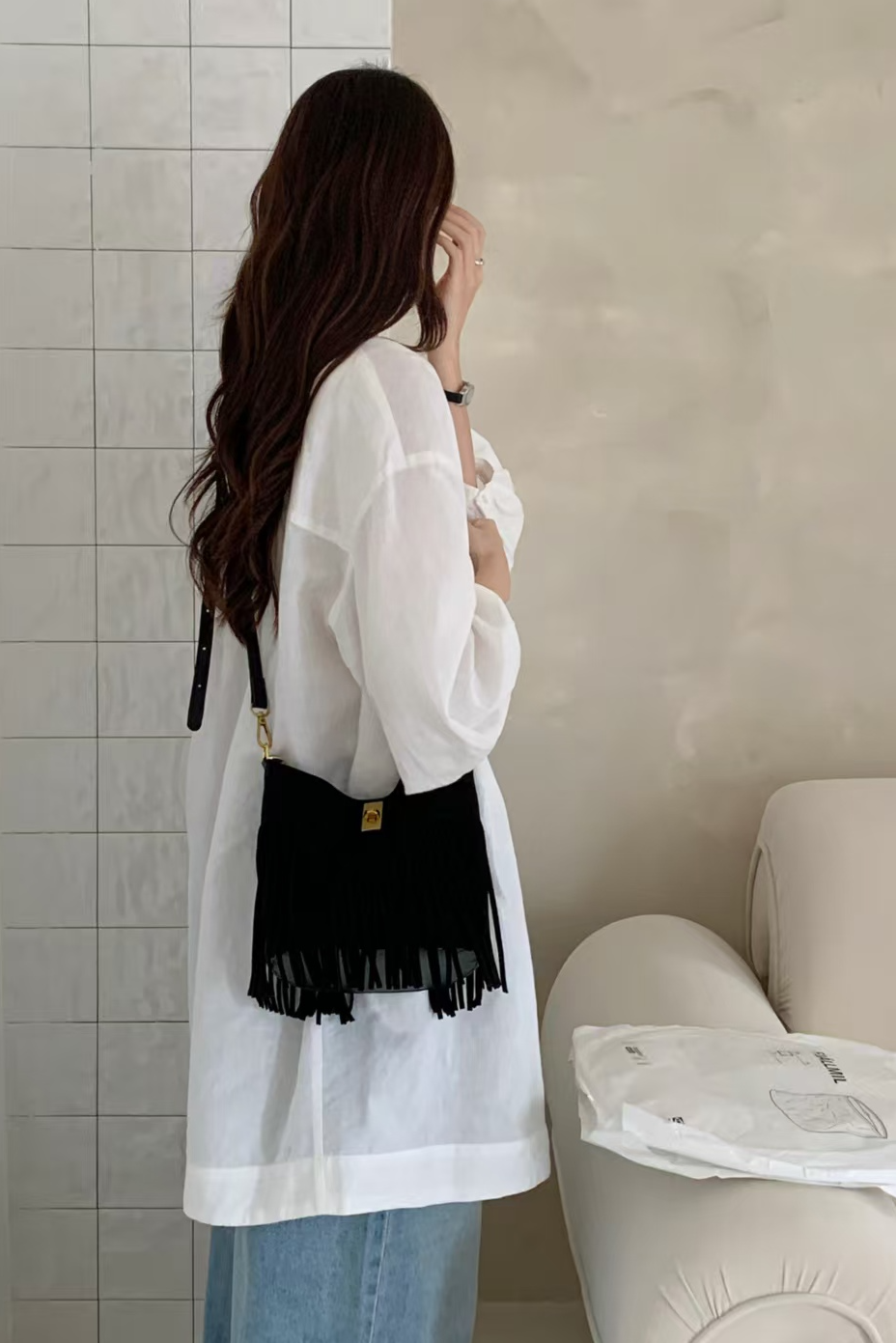 Crossbody Bucket Bag