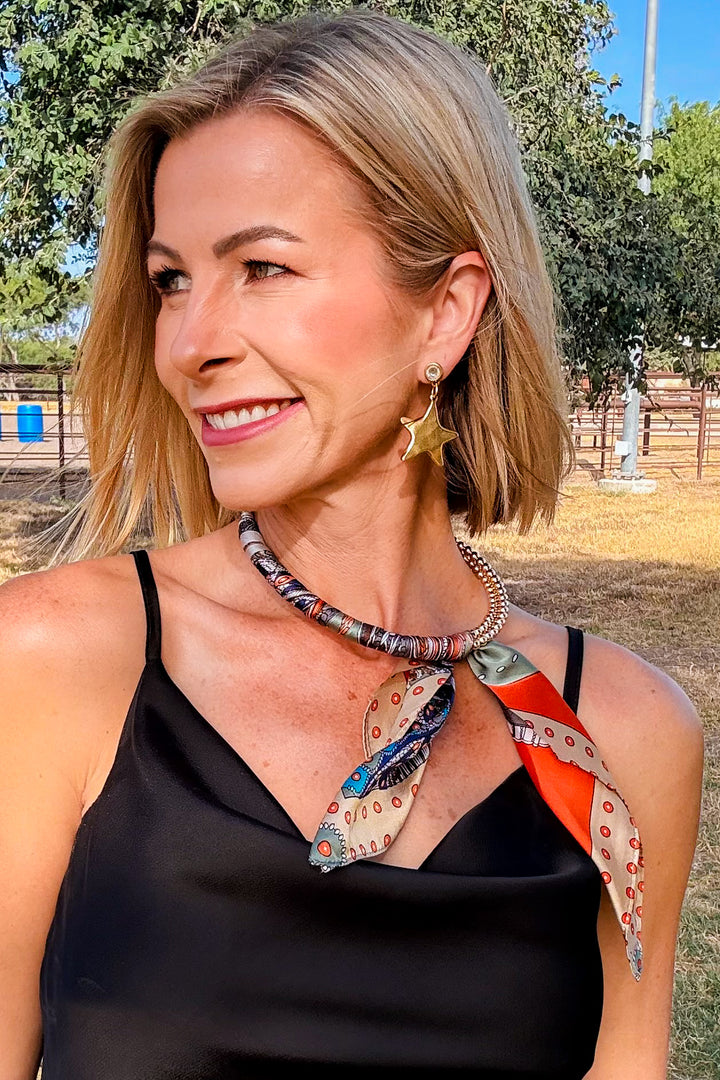 The 4E Sunset Scarf Necklace