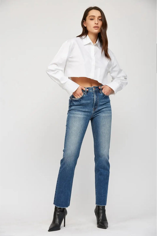 Mica Super high rise straight leg Jeans