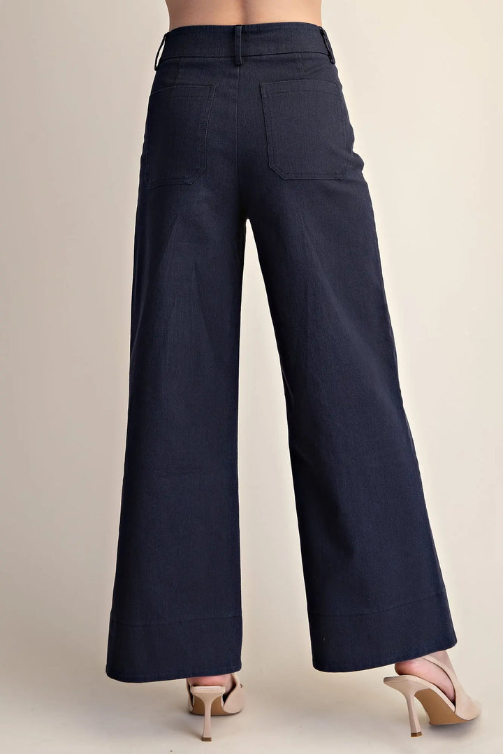 The Parker High Rise Wide Leg Pants – Navy
