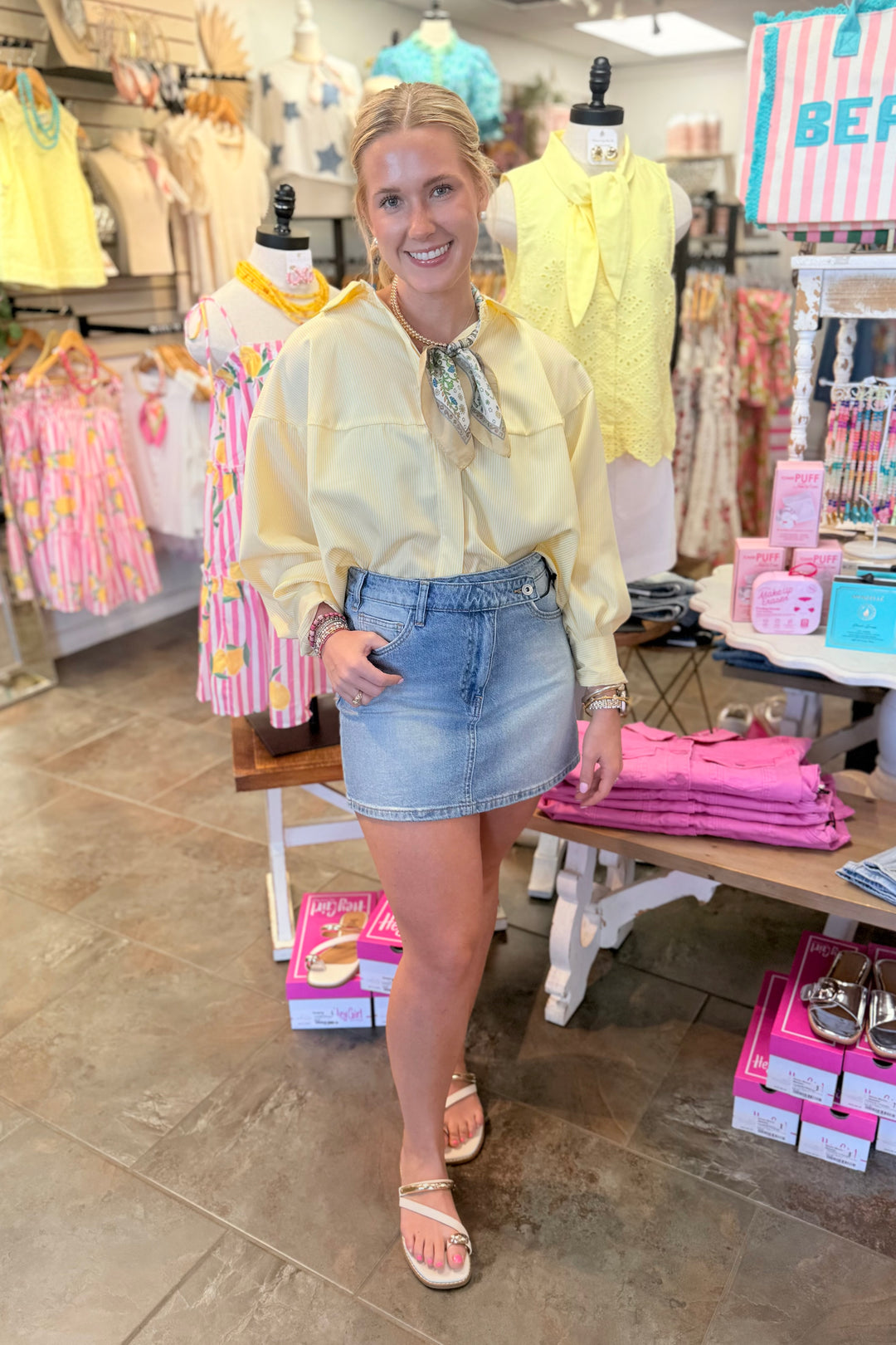 The Lemon Grove Crop Shirt