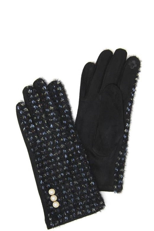 Tweed Black Pearl Gloves