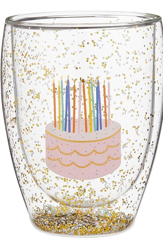 Birthday Glass Confetti Wine Glass