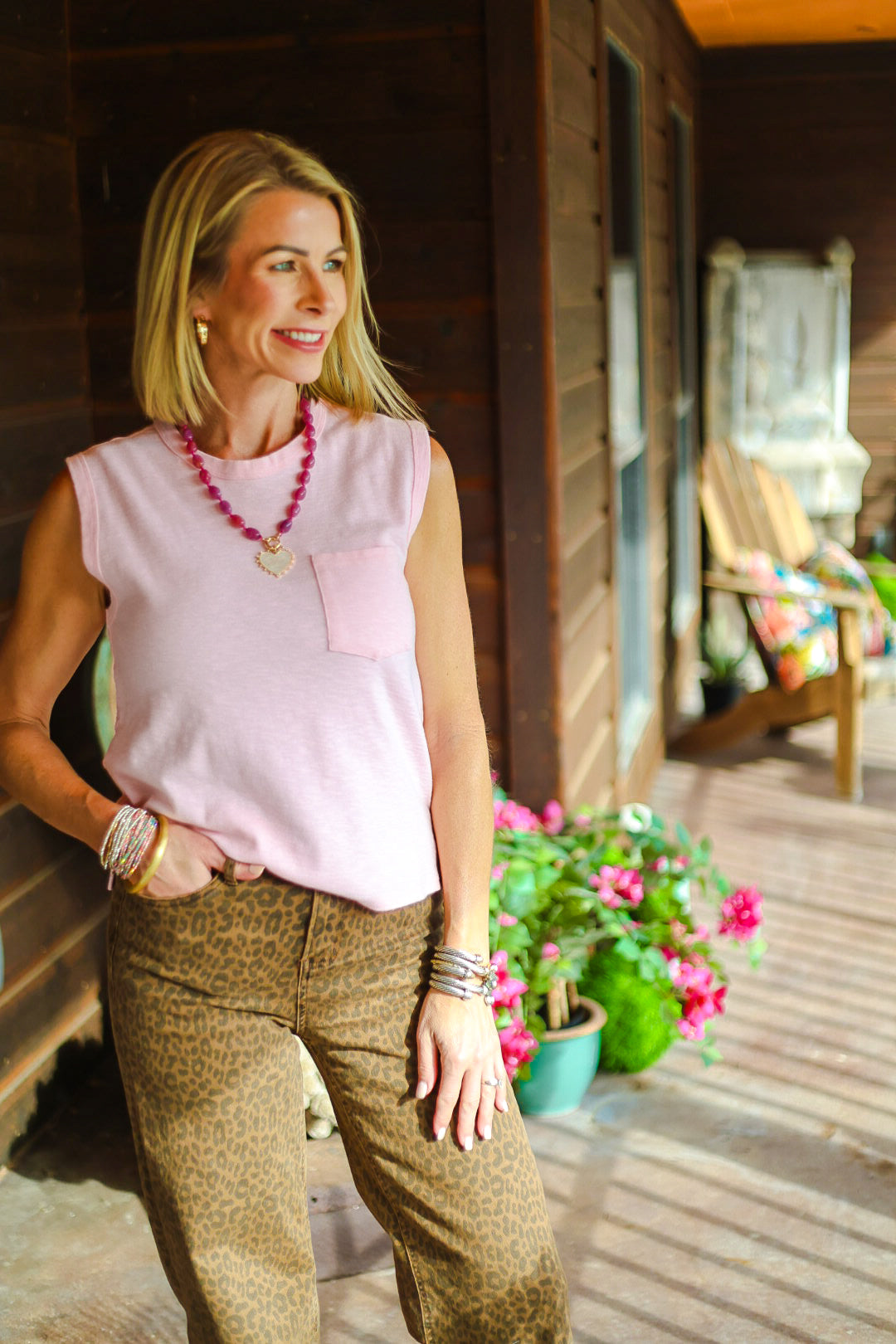 Harbor Pocket Tank - Soft Pink