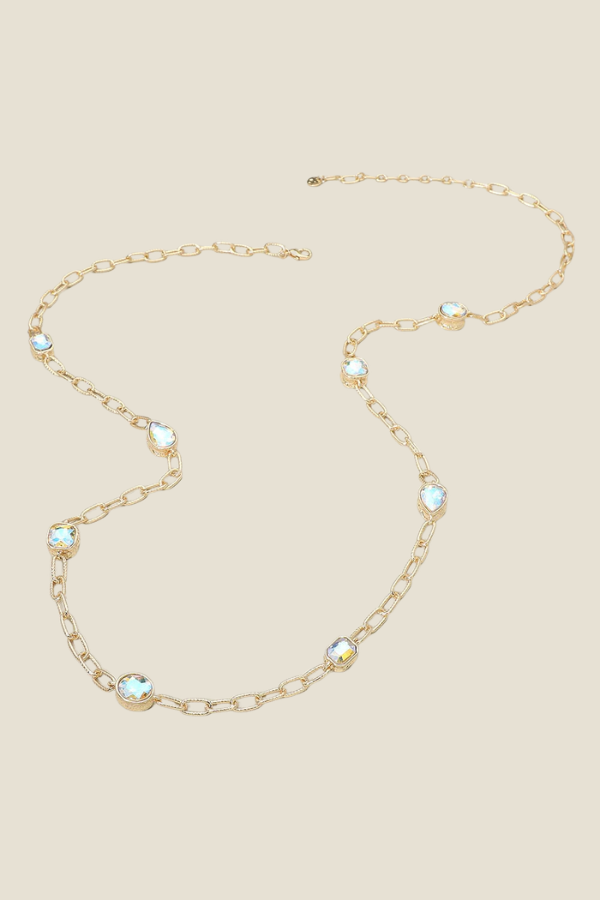 Elegant Long Necklace   - AB