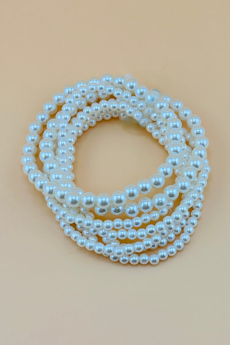 Pearl Stack Bracelet Set