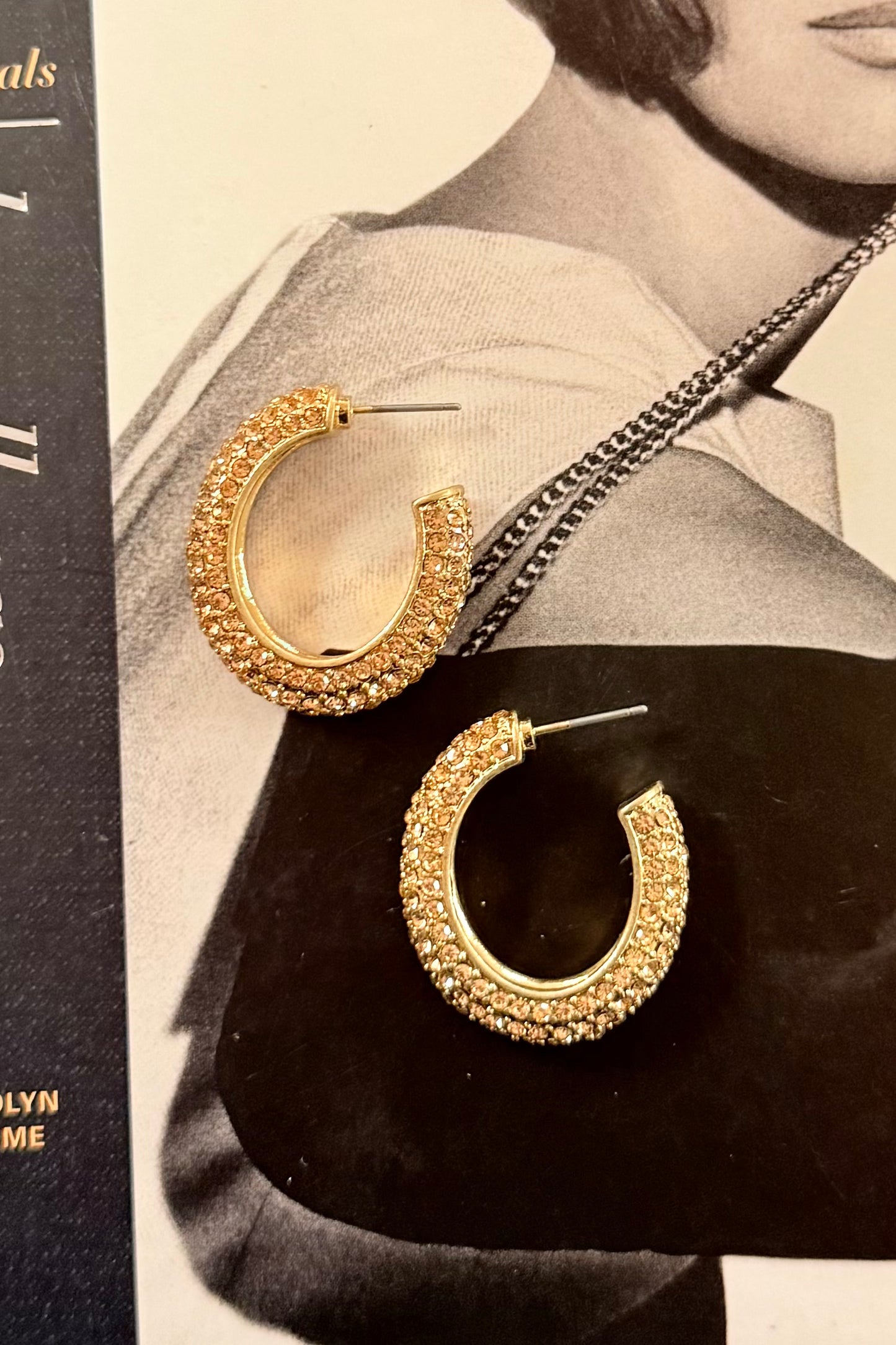 The Presley Pavé Hoops