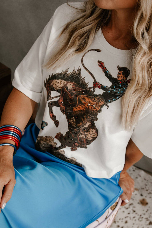 Gina Pink Label Bronc Rider Tee