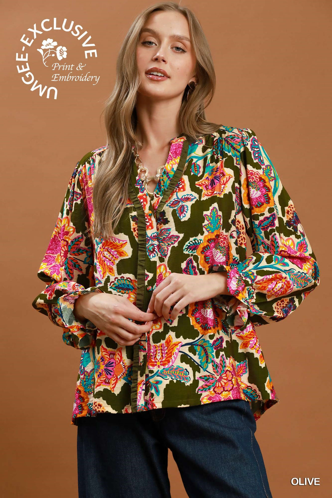 The Olive Bloom Top