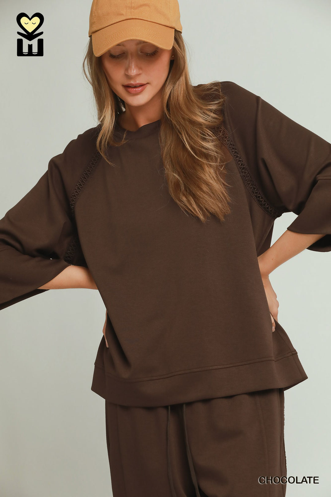 The Luxe Lounge Top - Chocolate