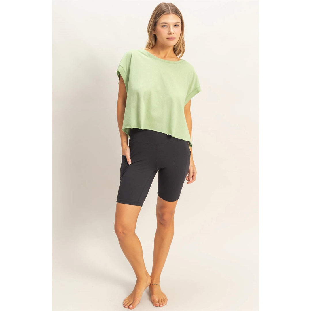 The Crosswind Open-Back Top – Sage Green