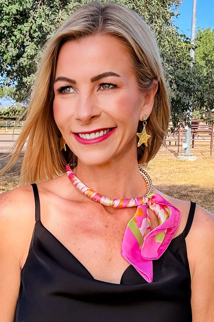 The 4E Josephine Silk Scarf Necklace