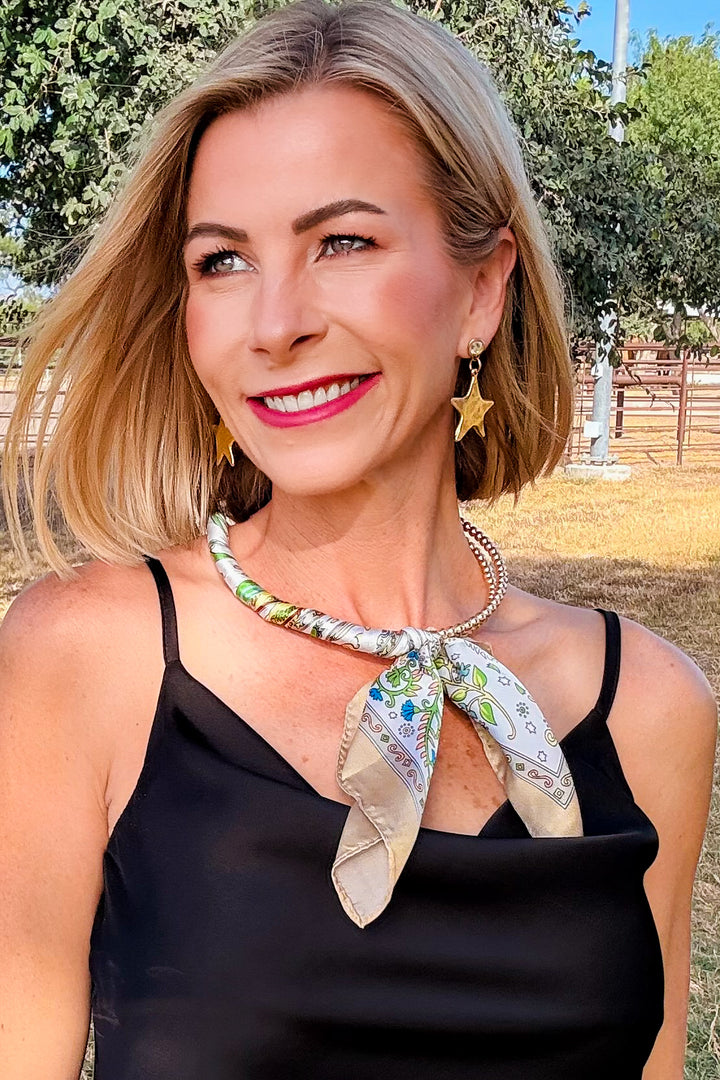The 4E Meadow Silk Scarf Necklace