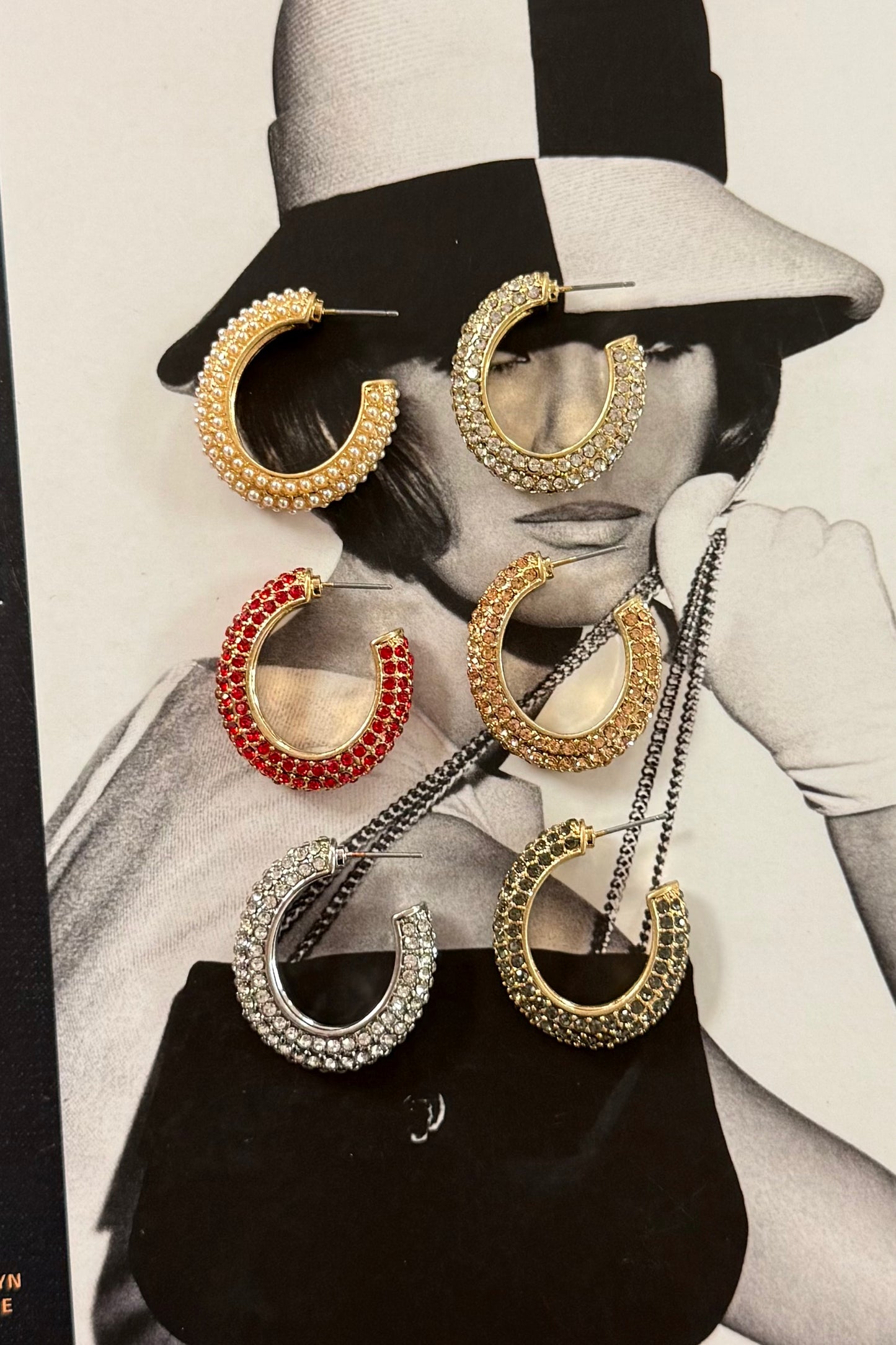 The Presley Pavé Hoops