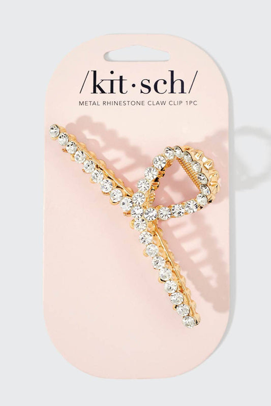 Metal Rhinestone Loop Claw Clip