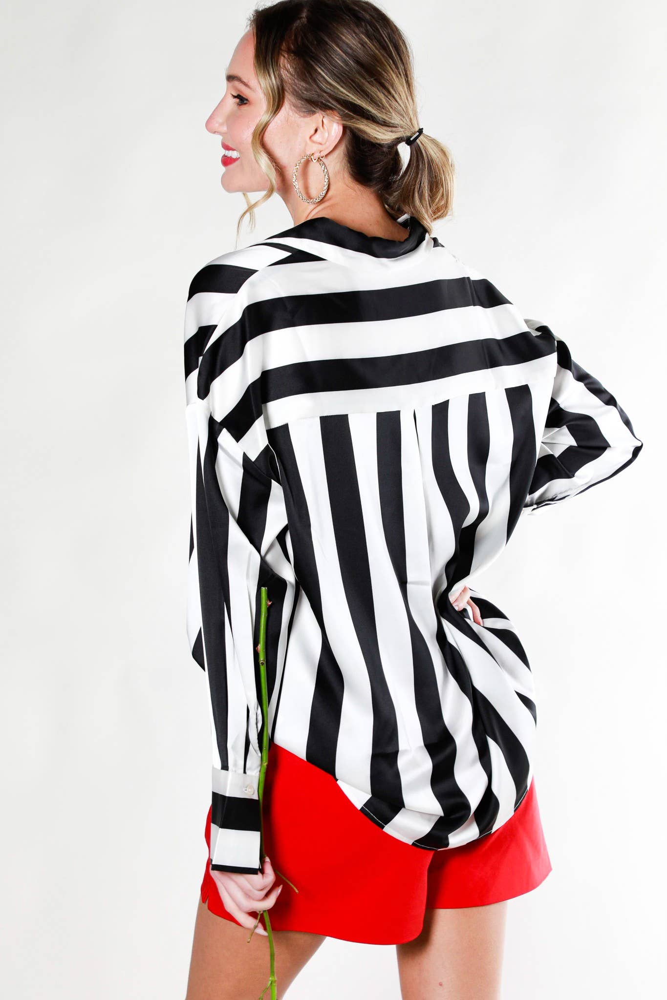 The Millie Stripe Button-Up Top