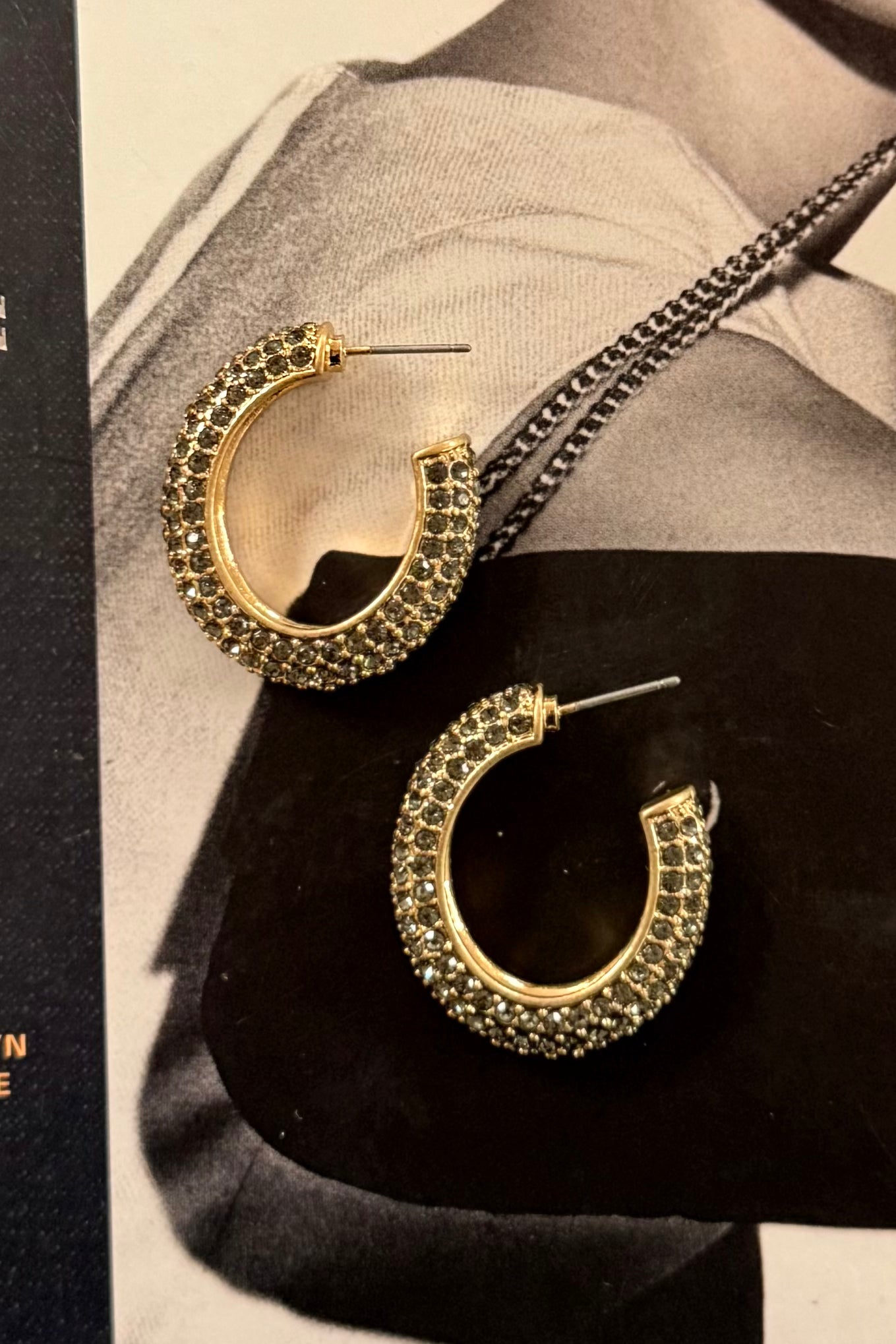 The Presley Pavé Hoops