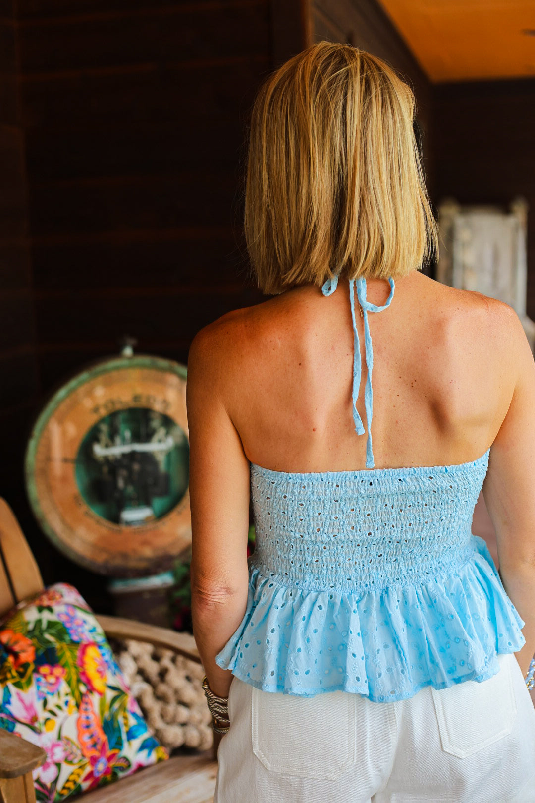 The Coast Smocked Halter Top