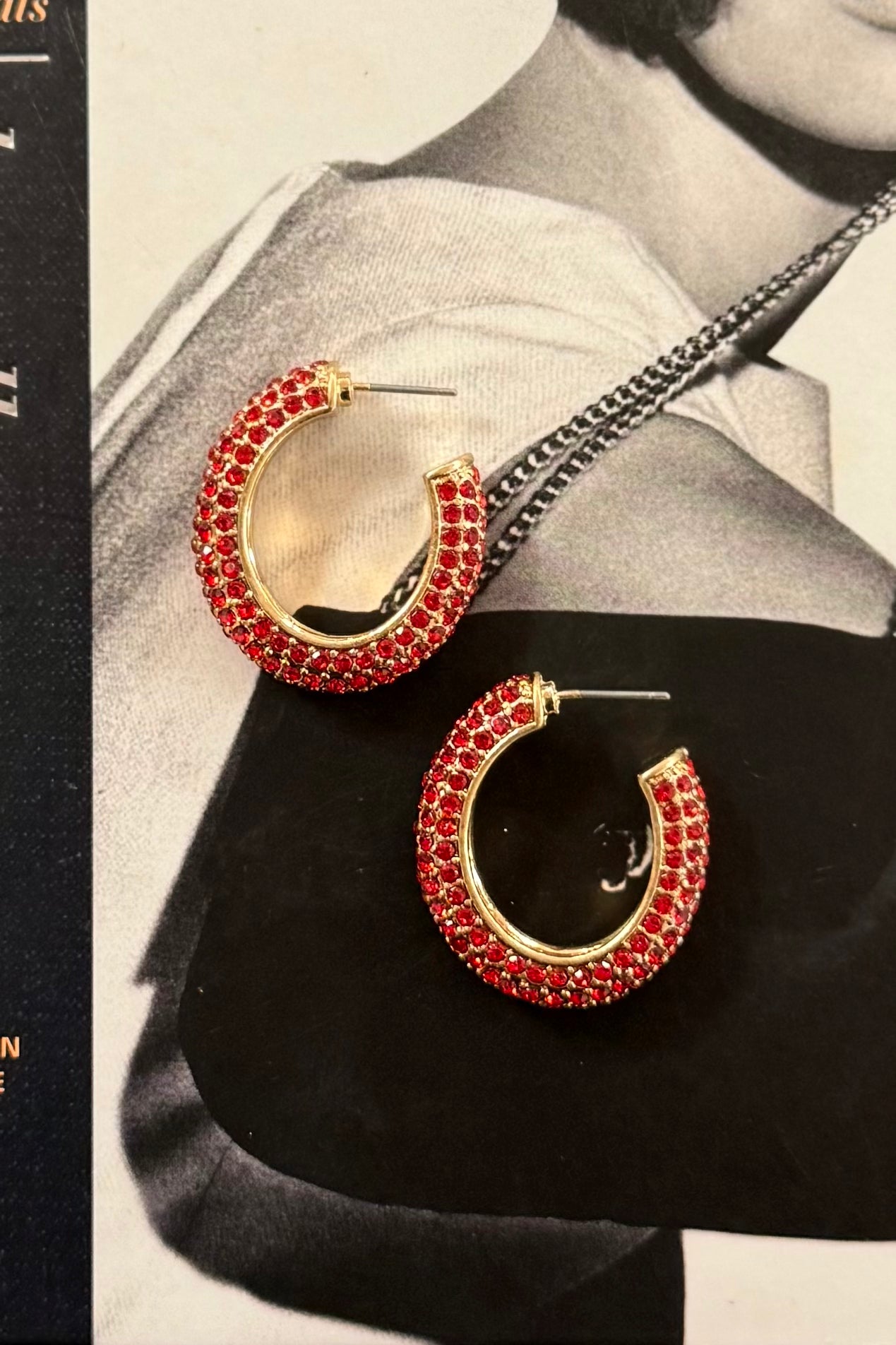 The Presley Pavé Hoops