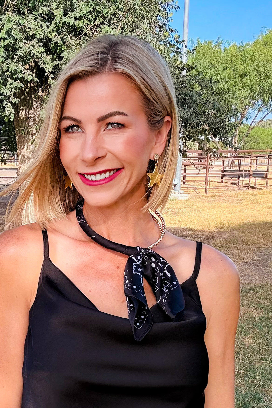 The 4E Midnight Silk Scarf Necklace