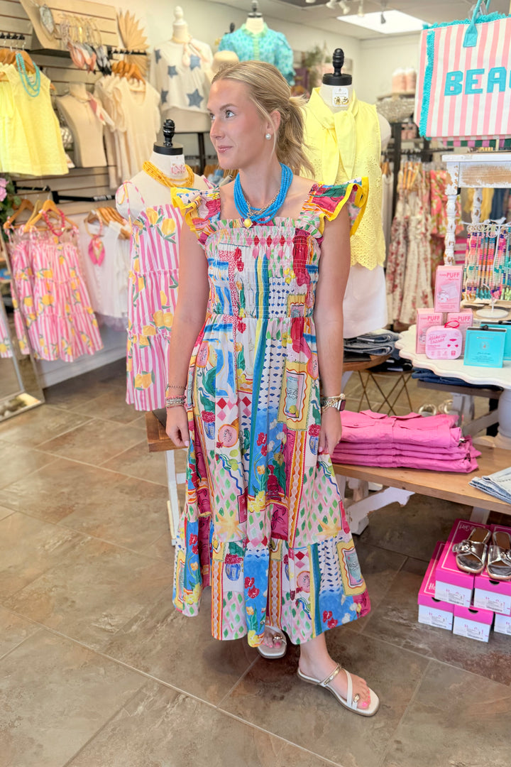 The Market Mosaic Midi Dress