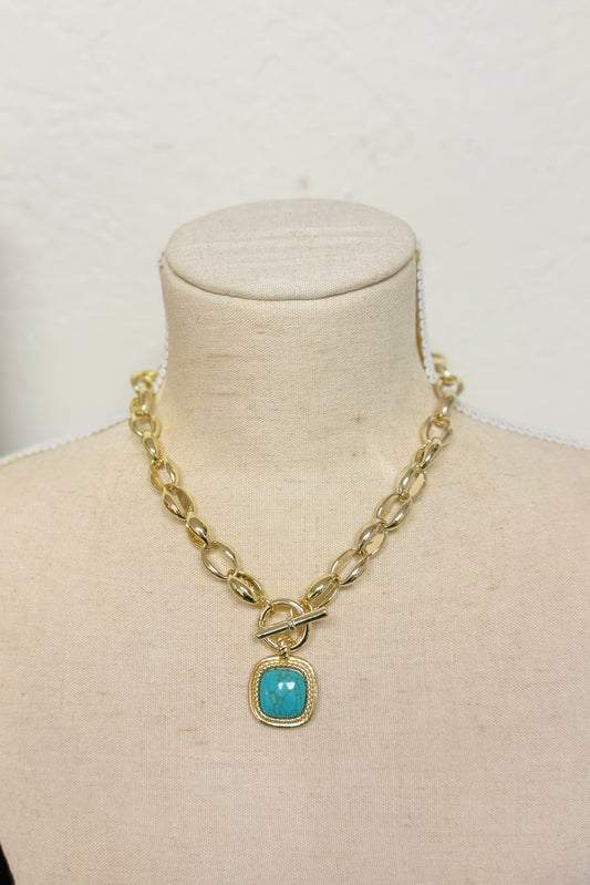 The Sierra Turquoise Toggle Necklace