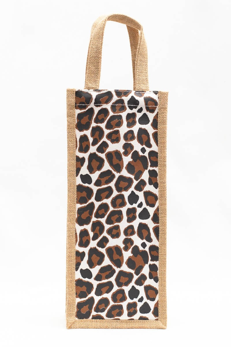 Leopard Print Wine Bag