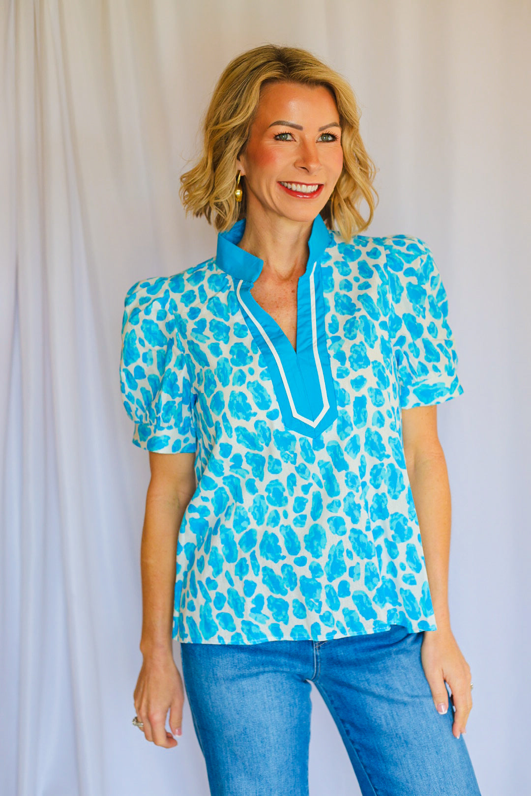 The Riviera Polo Top – Blue