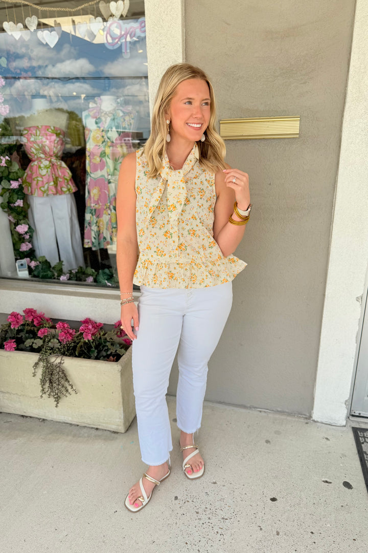 The Buttercup Bloom Peplum Top