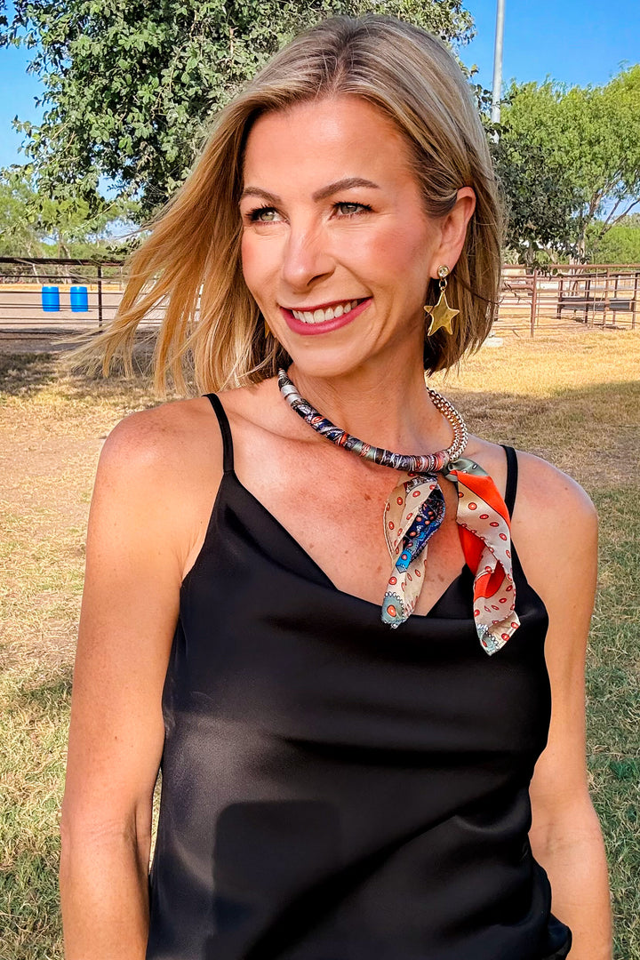 The 4E Sunset Scarf Necklace