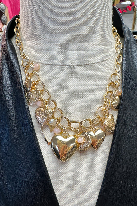 Fall in Love Heart Charm Neckace