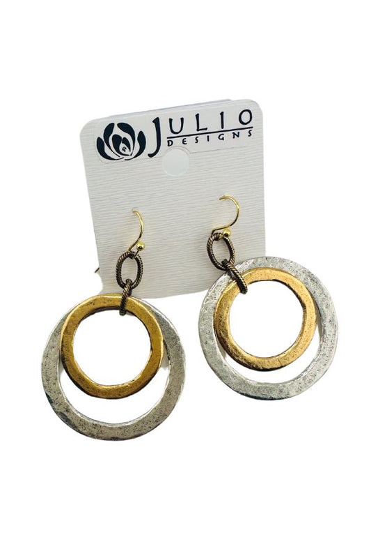 Julio Designs Hammered Hoops