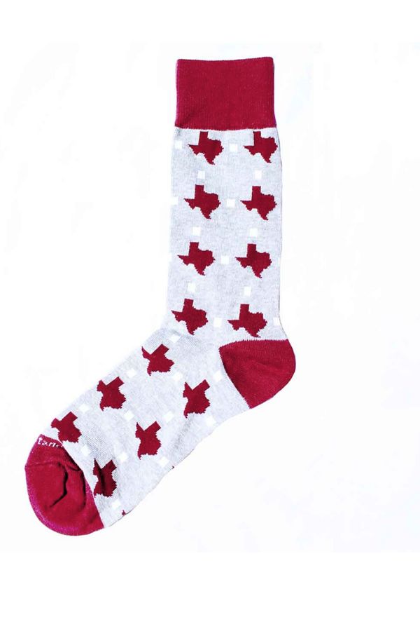 Howdy Pride Socks Maroon/Grey/White