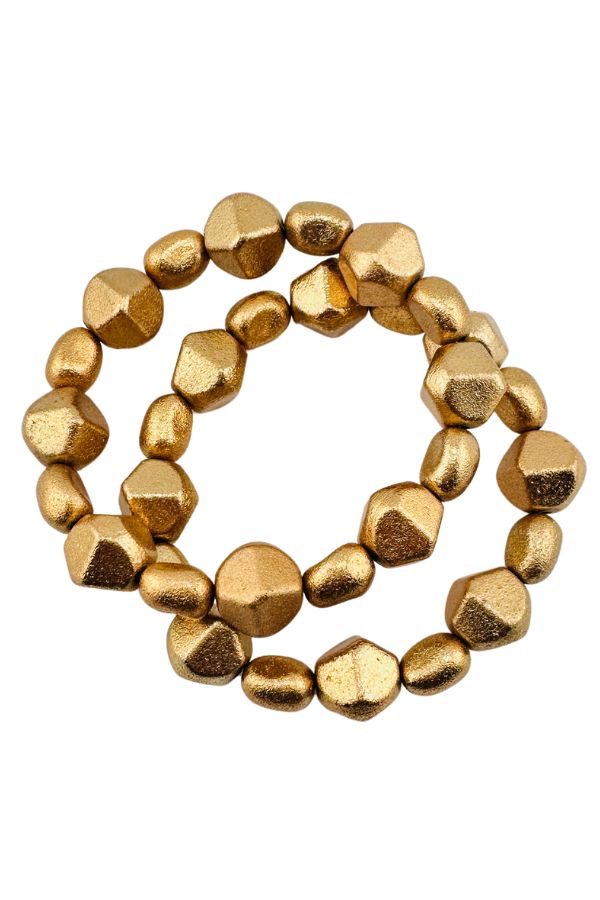 Single Gold Bracelet Geometric Shapes