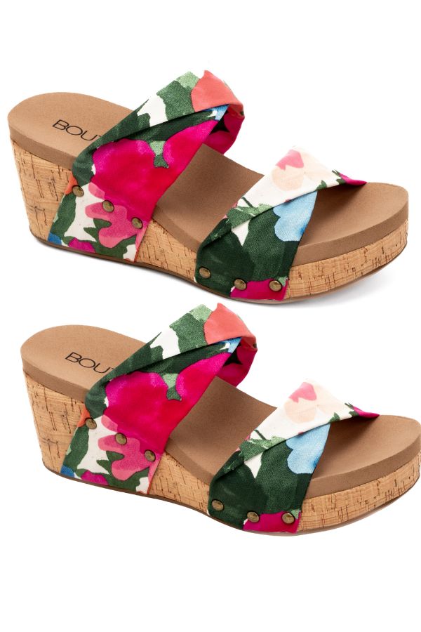 Corkys Stranded Flowers Wedge