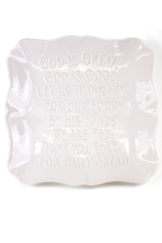 God is Great Square Platter