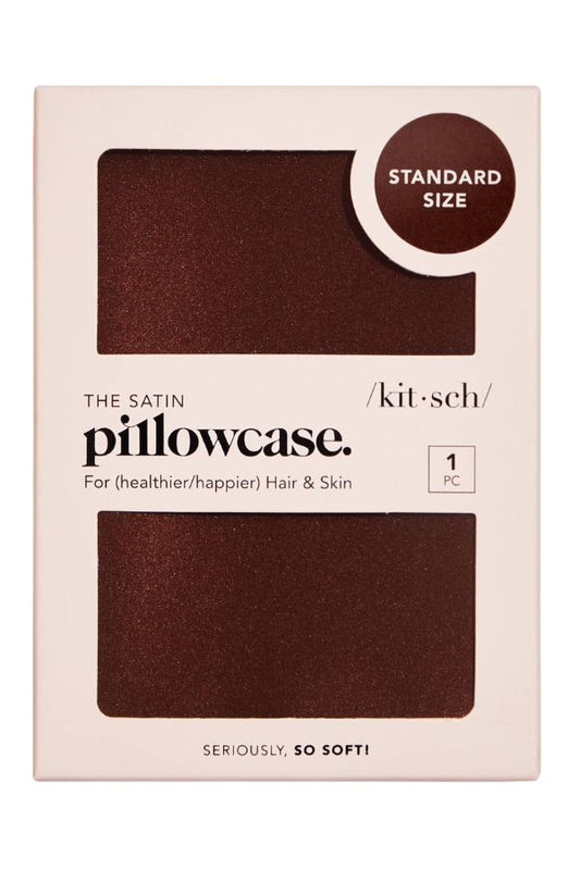 Satin Pillowcase - Chocolate