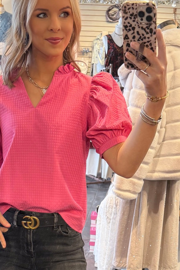 The Rosette Puff Sleeve Top