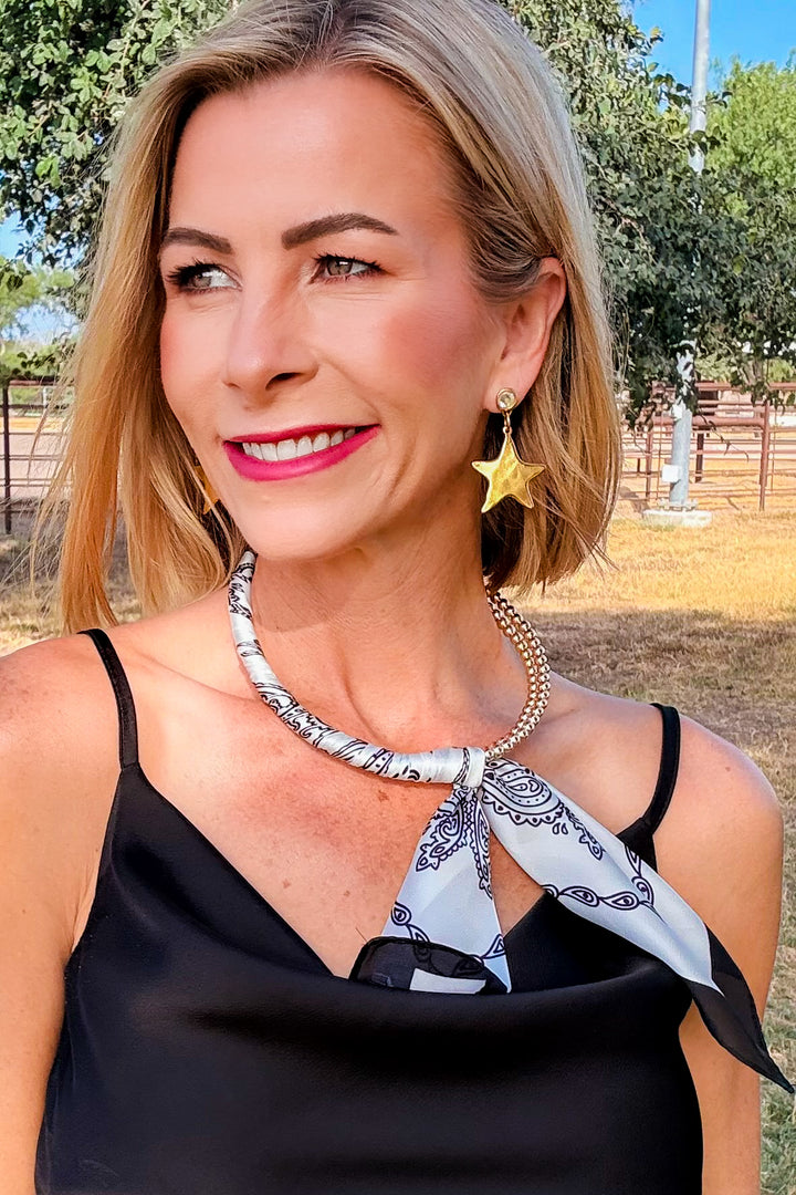 The 4E Bandana Silk Scarf Necklace