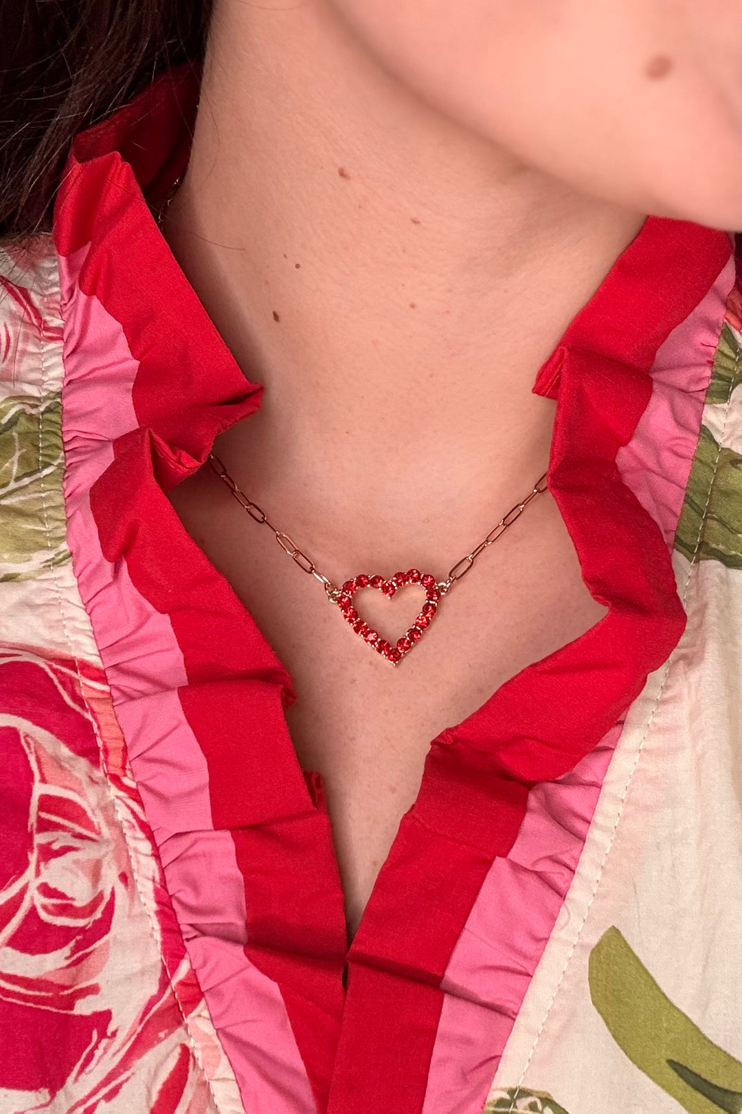 The Red Heart Sparkle Necklace